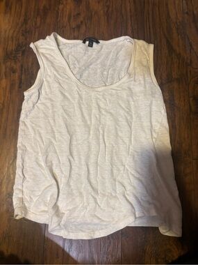 Banana Republic Light Cream Scoop Neck Tank Top
